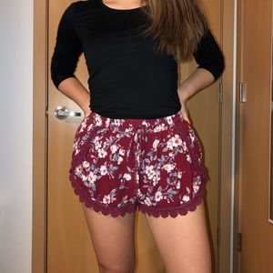 floral shorts